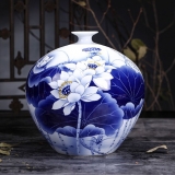 中国 景徳鎮陶磁器手塗り塗装花瓶 美術品 工芸品